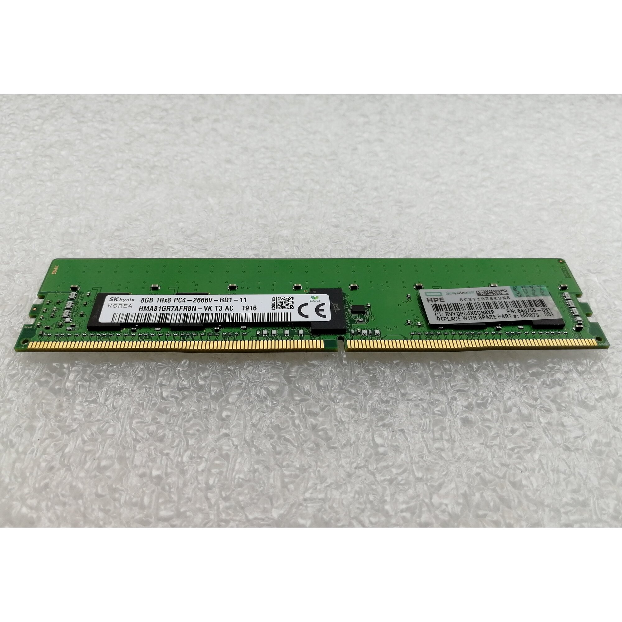 Память DDR4 HPE 8Gb RDIMM ECC Reg PC4-21300 CL19 2666MHz - фото №8