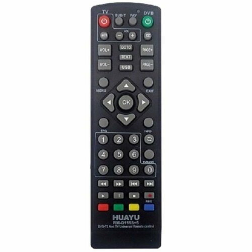 HUAYU RM-D1155+5 DVB-T2+TV Универсальный пульт для цифровых приставок DVB-T2