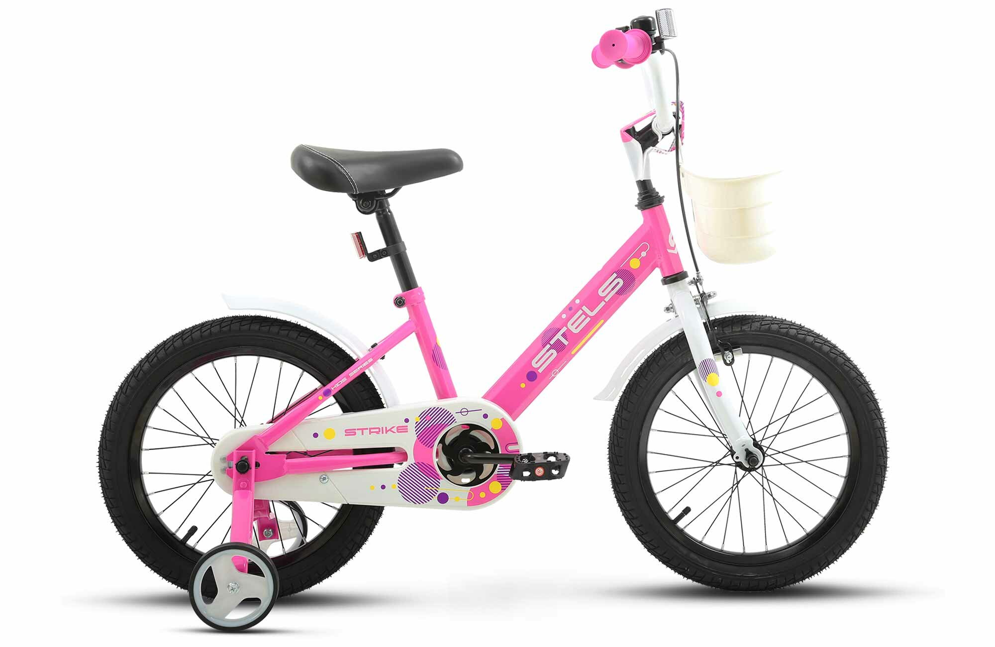 Детский велосипед STELS Strike VC 16" Z010 9.6" Розовый, 2024