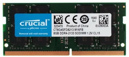 Оперативная память / DDR4 2133 8Gb SODIMM Crucial / CL15 / CT8G4SFD8213