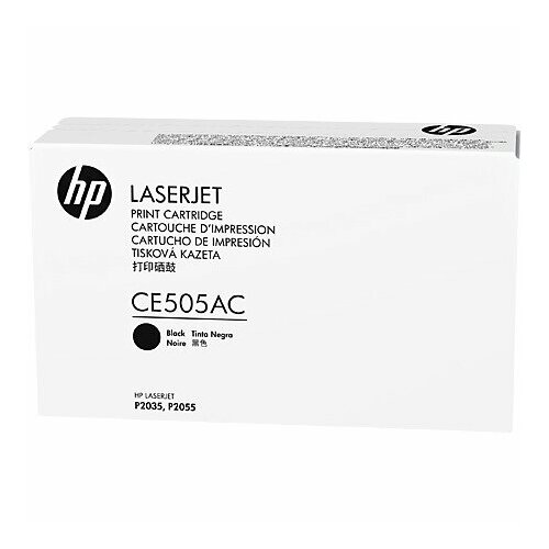 Картридж HP CE505AC, черный картридж cactus cs ce505as для hp laserjet p2050 p2055 p2035 p2030 2300 стр черный