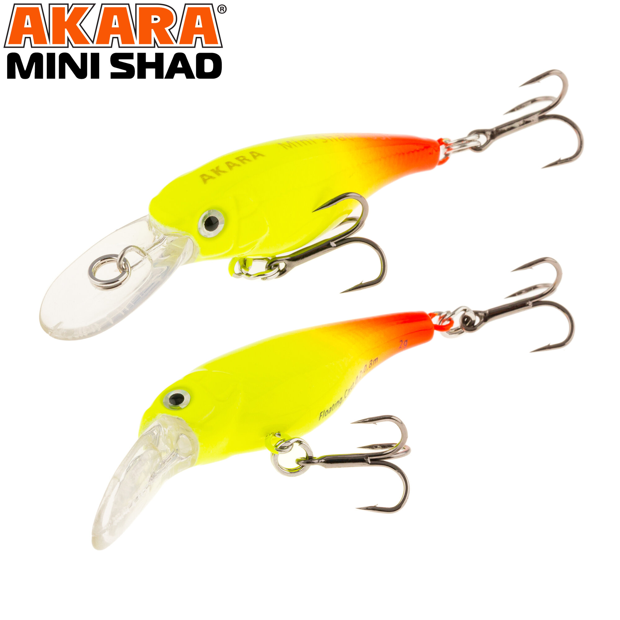 Воблер Akara Mini Shad 40SP 2,5 гр. (1/11 oz 1,6 in) A164