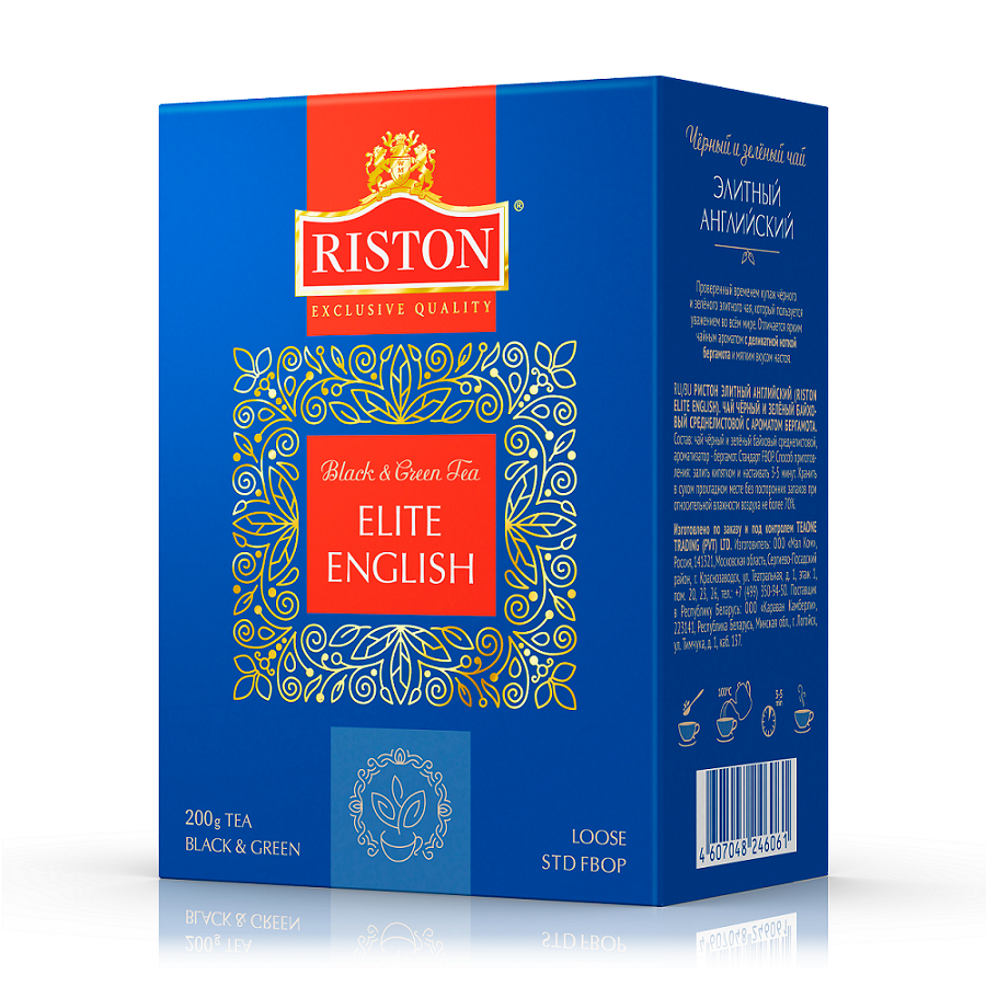 Чай черный с зеленым Riston Elite English листовой 200 г
