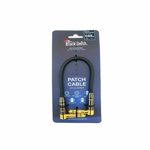 BlackSmith Patch Cable Gold Series 0.65ft GSPC-20 патч-кабель, 20 см, угл Jack + угл Jack, позол ко
