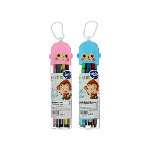 Фломастеры 12 цветов Полоски в тубусе в 435₽