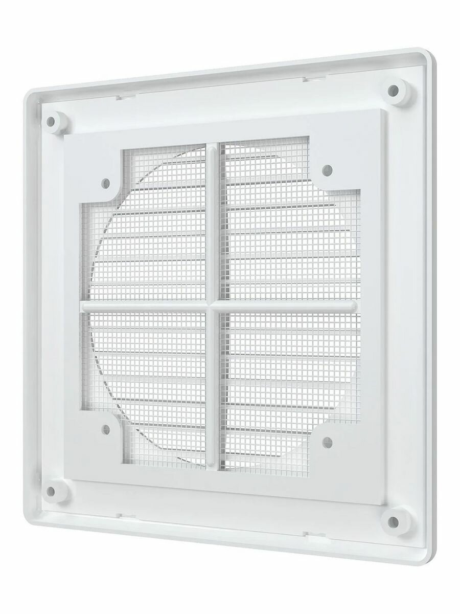 Решетка вентиляционная Era 1515П, 150х150 мм с защитной сеткой на кухню, в ванную