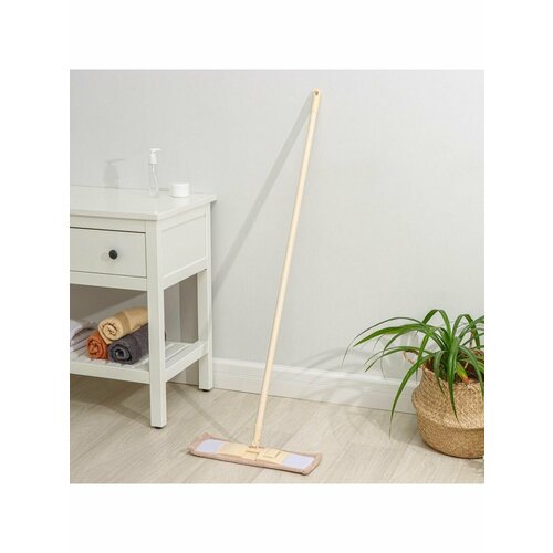 Швабра для мытья пола плоская микрофибра 1738₽