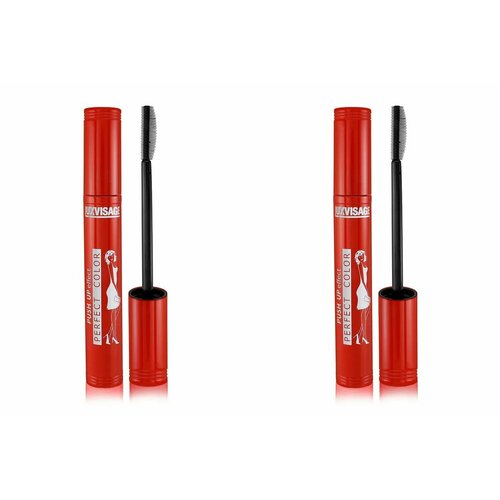 LUXVISAGE Тушь Perfect Color Push up effect, черная, 9 г, 2 шт 8 г тушь для ресниц быстрое формирование не выцветающая жидкая черная тушь для наращивания ресниц для красоты