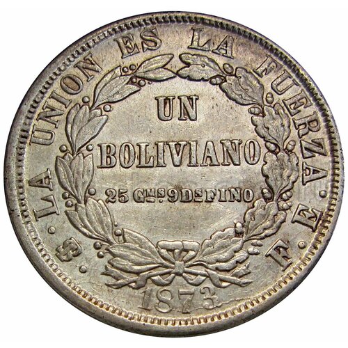 1 боливиано 1873 Боливия