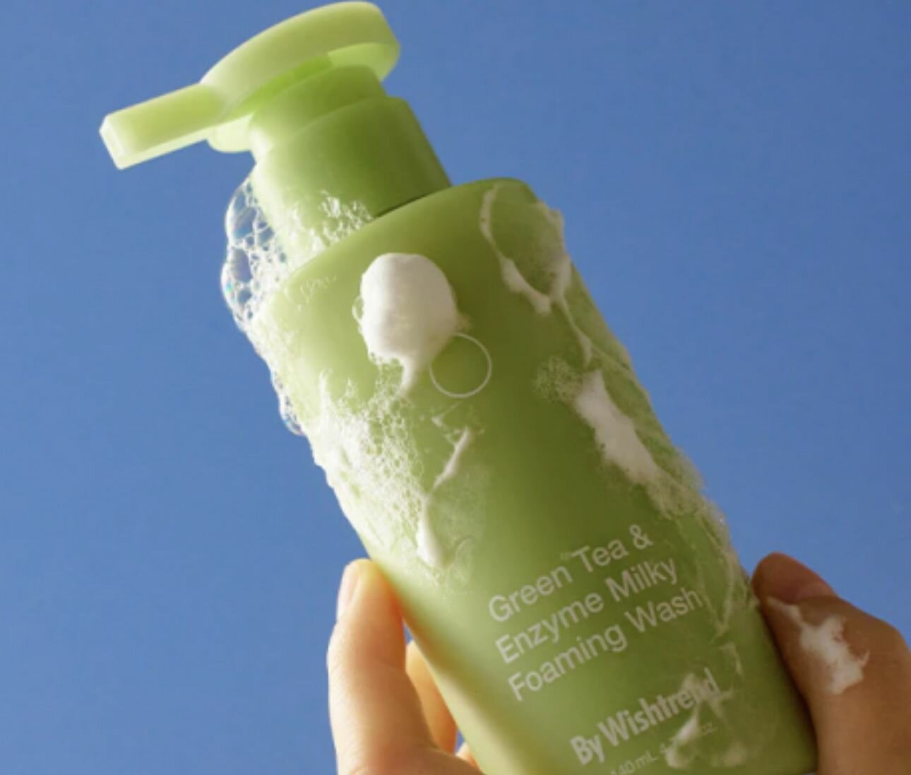 By Wishtrend Энзимная пенка для умывания с зелёным чаем Green Tea & Enzyme Milky Foaming Wash 140 мл