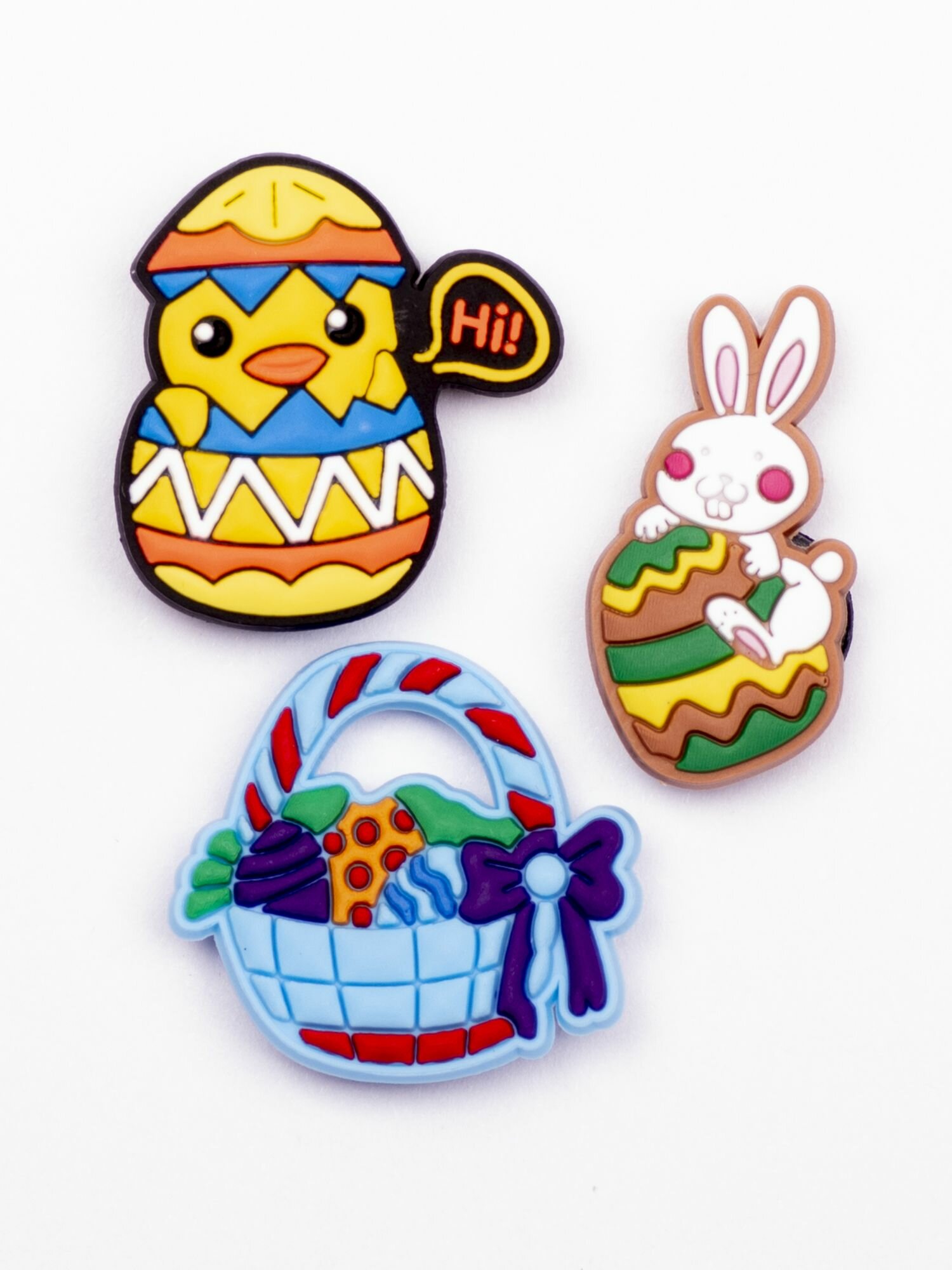 Джиббитсы , Клипсы для обуви Kuppinoski пасха и кролик с корзиной