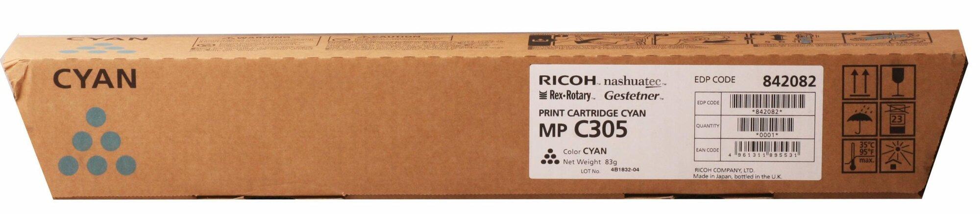 Тонер Ricoh 842082/841595 синий тип MPC305E для Aficio C305SP/C305SPF