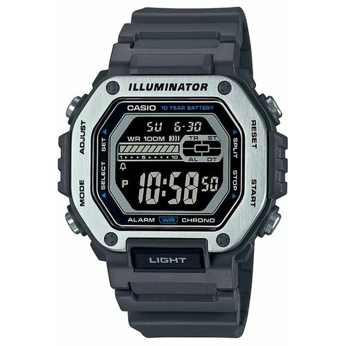 Наручные часы CASIO, серый, черный наручные часы casio mwd 110h 1avef