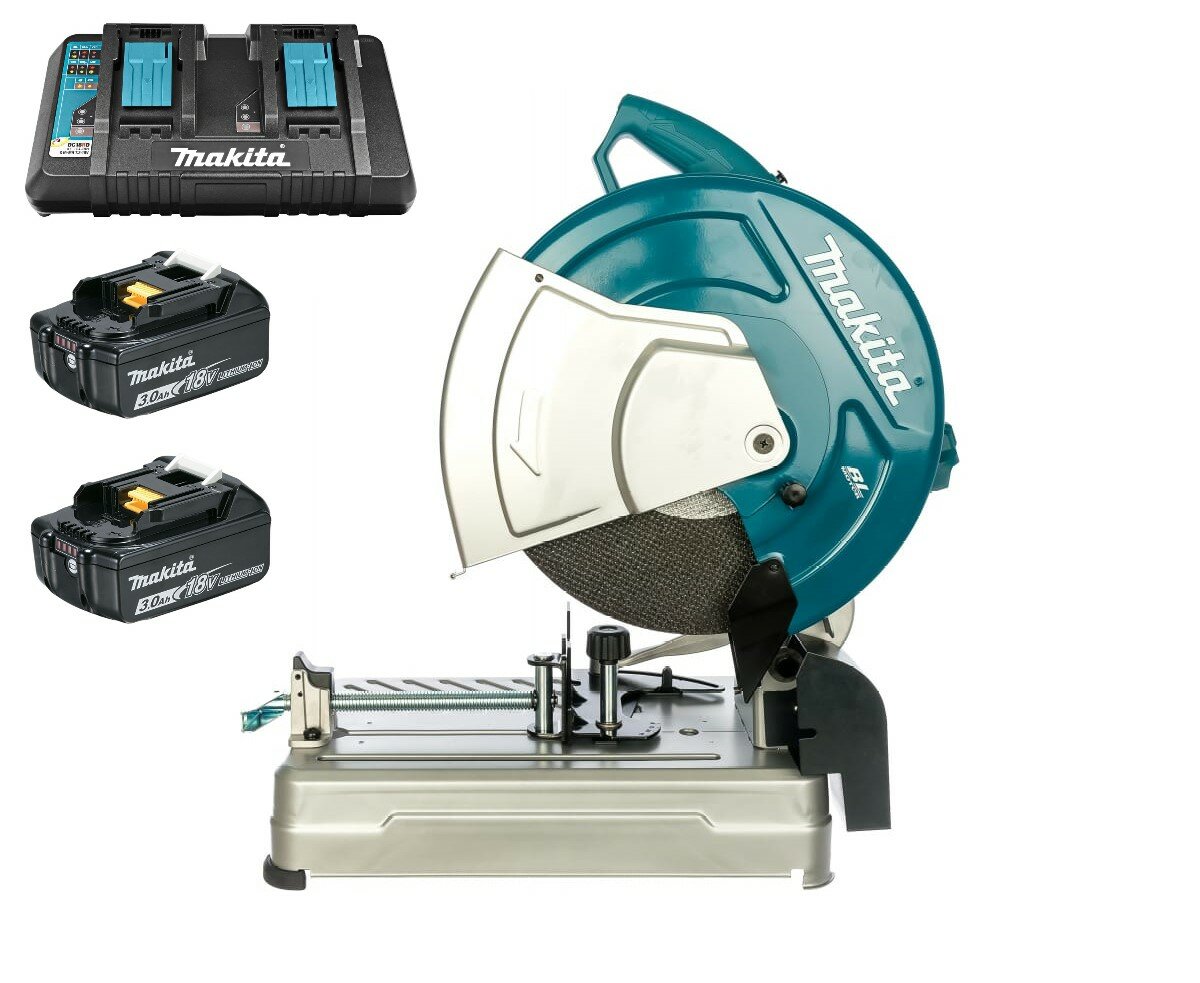 Пила монтажная аккумуляторная Makita DLW140PF2 (18V, 2 x 3Ah, DC18RD на 2 порта)