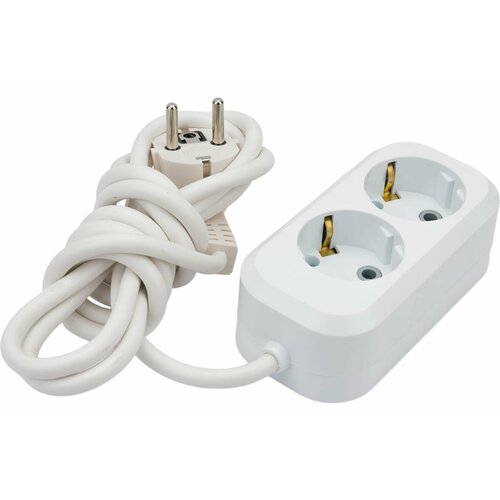 Сетевой удлинитель ПЕРЕСВЕТ с заземлением на 2 гнезда шнур ПВС 31- 2м 4620003921308 990₽