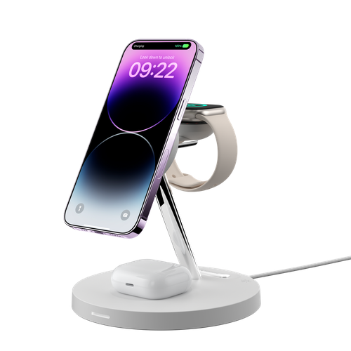 Беспроводное зарядное устройство SwitchEasy MagPower 4 in 1 Magnetic Wireless Charging Stand White беспроводное зарядное устройство vlp powerstand 3 in 1 черный 1091003