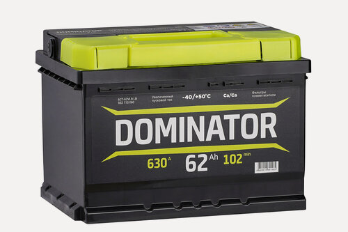 Изображение товара Автомобильный аккумулятор DOMINATOR 6СТ-62 VLR LB (арт.562110060)