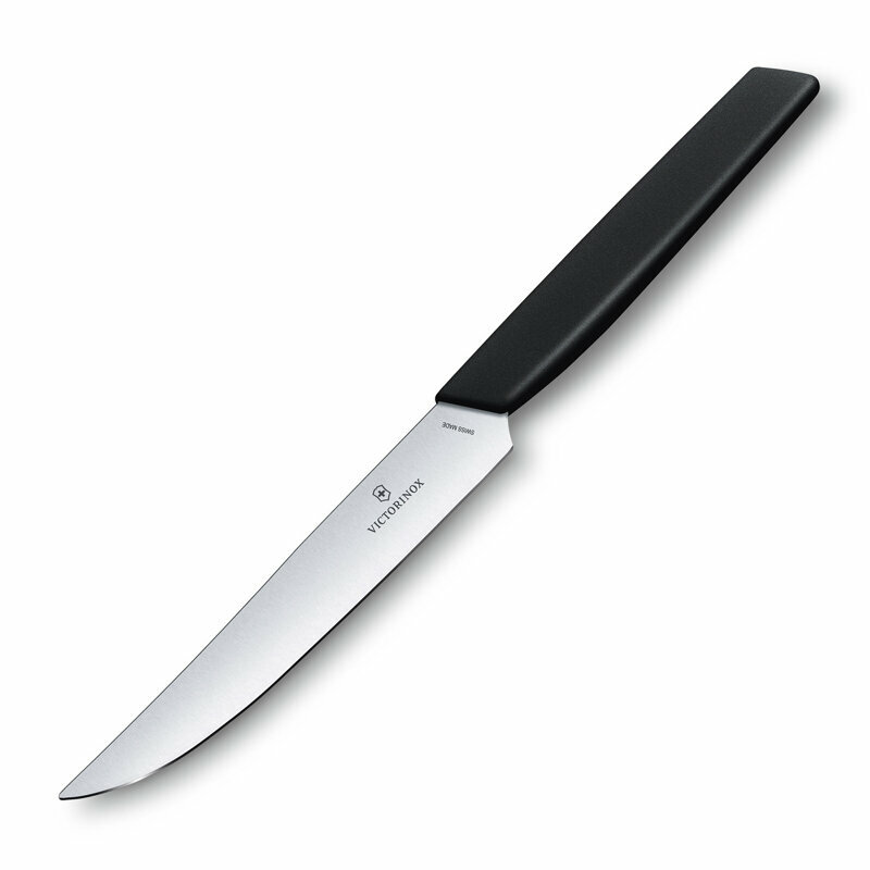 Нож кухонный Victorinox Swiss Modern (6.9003.12) стальной столовый для стейка лезв.120мм прямая зато - фото №7