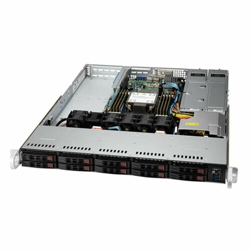 Серверная платформа NEW Supermicro SuperServer 1U 110P-WTR no CPU(1)Scalable/TDP 270W/ no DIMM(8)/SATARAID HDD(10)SFF/2x10GbE/2xFHHL,1xLP, M2/750W (SYS-110P-WTR)