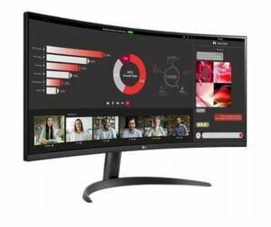 Монитор LG Монитор LG 34" 34WR50QC-B черный IPS LED 5ms 21:9 HDMI матовая HAS 3000:1 300cd 178гр/178гр 3440x1440 100Hz DP WQ 9кг