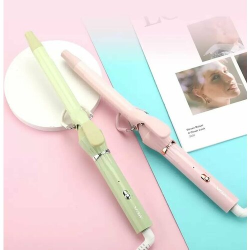 Плойка для завивки волос щипцы для афрокудрей и локонов V-565 розовый 1104₽