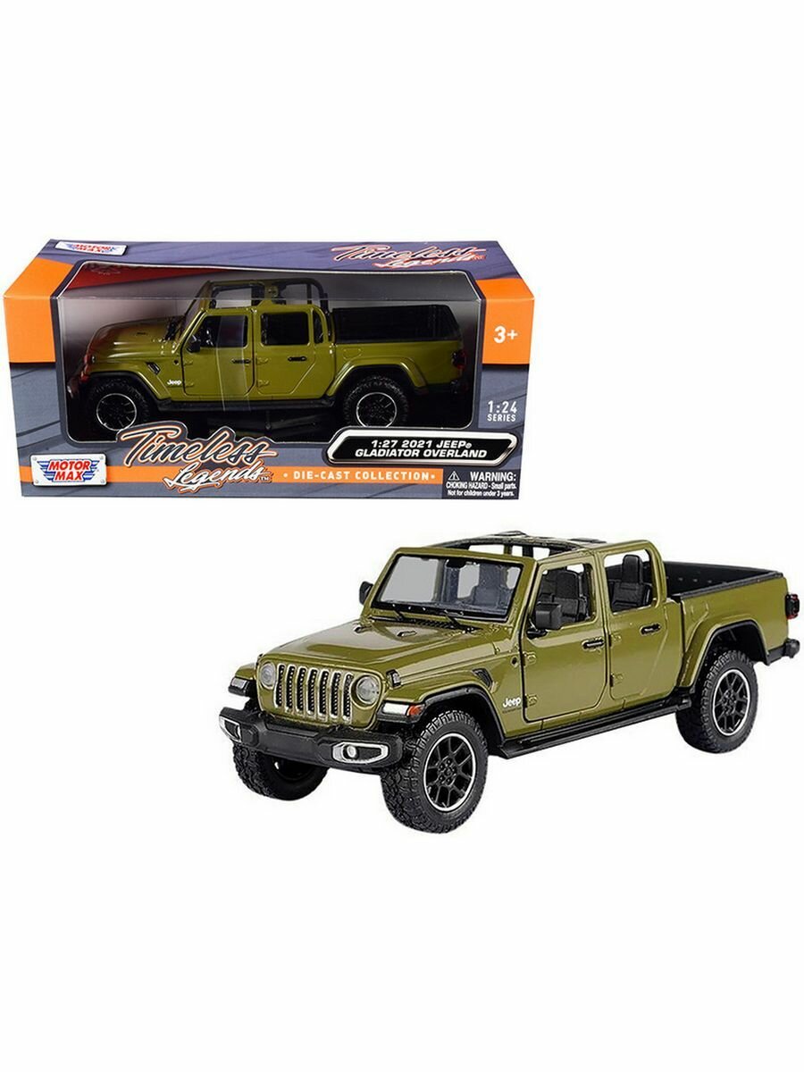 Машина металлическая коллекционная MotorMax 1:27 Jeep Gladiator Overland 2021