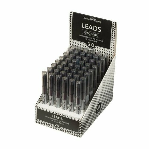 Грифели для механических карандашей BrunoVisconti GRAPHIX 20 мм НВ 5 штук в футляре 430₽