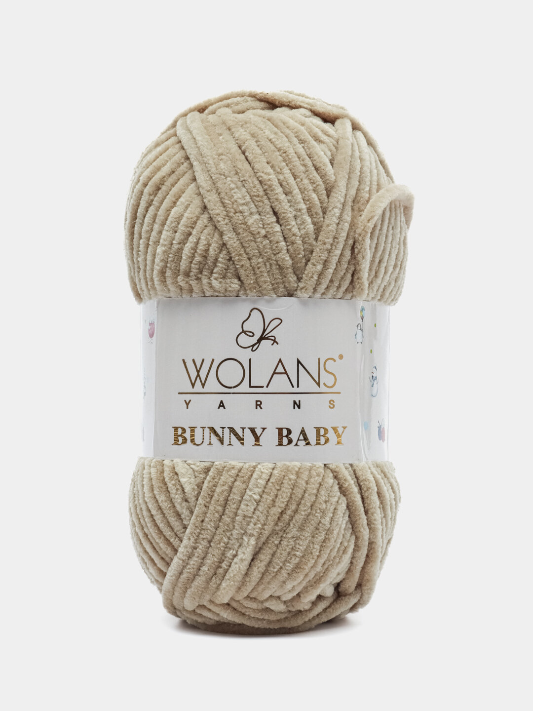 Пряжа плюшевая Wolans Bunny Baby (Воланс Банни Бэби), Цвет Карамельный