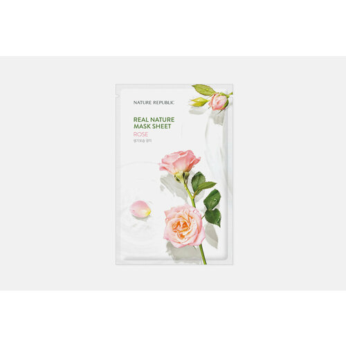 Тканевая маска для лица с экстрактом розы Nature Republic, Real Nature Mask Sheet Rose 1шт