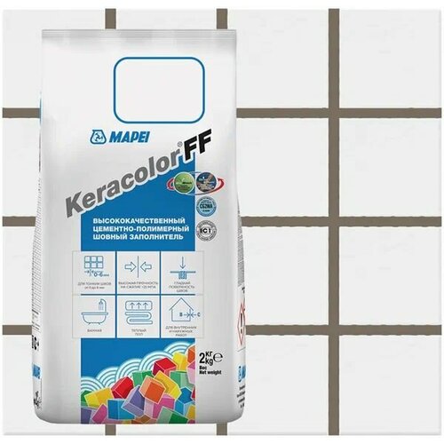 Затирка цементная Mapei Keracolor FF 134 цвет Шёлк 2 кг затирка для швов keracolor ff mapei кераколор фф мапеи 110 манхеттен 2 кг