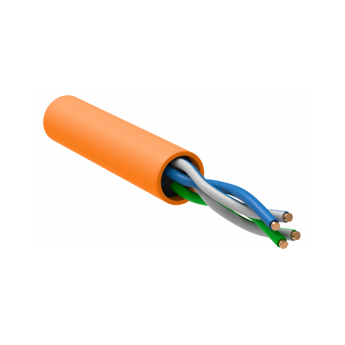 LAN U/UTP 2x2x24AWG (0,51 мм) кат.5е (305 м) LSZH (оранжевый) Пожтехкабель СКС (202-008)