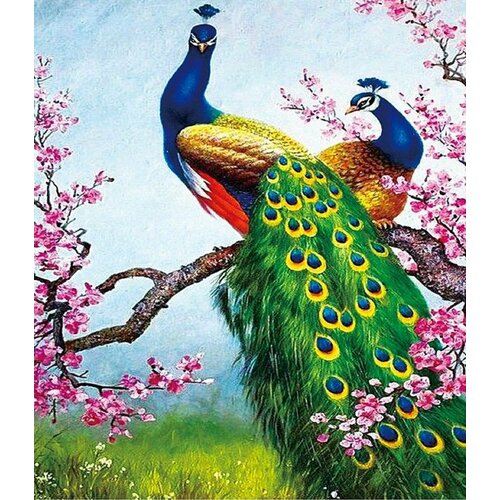 Алмазная мозаика на холсте (размер 40х50 см, полная выкладка, круглые стразы)