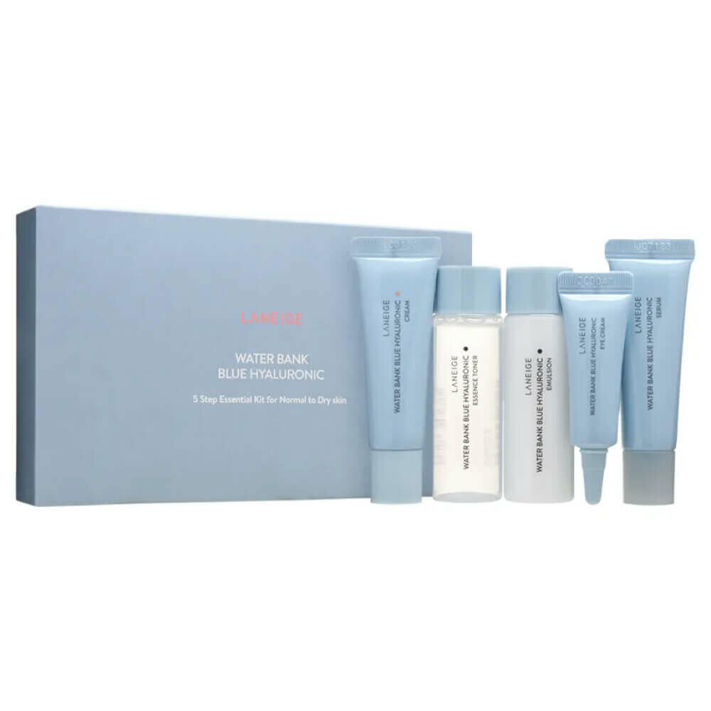 Набор увлажняющих средств для нормальной и сухой кожи Laneige Water Bank Blue Hyaluronic 5 Step Essential Kit for Normal to Dry Skin