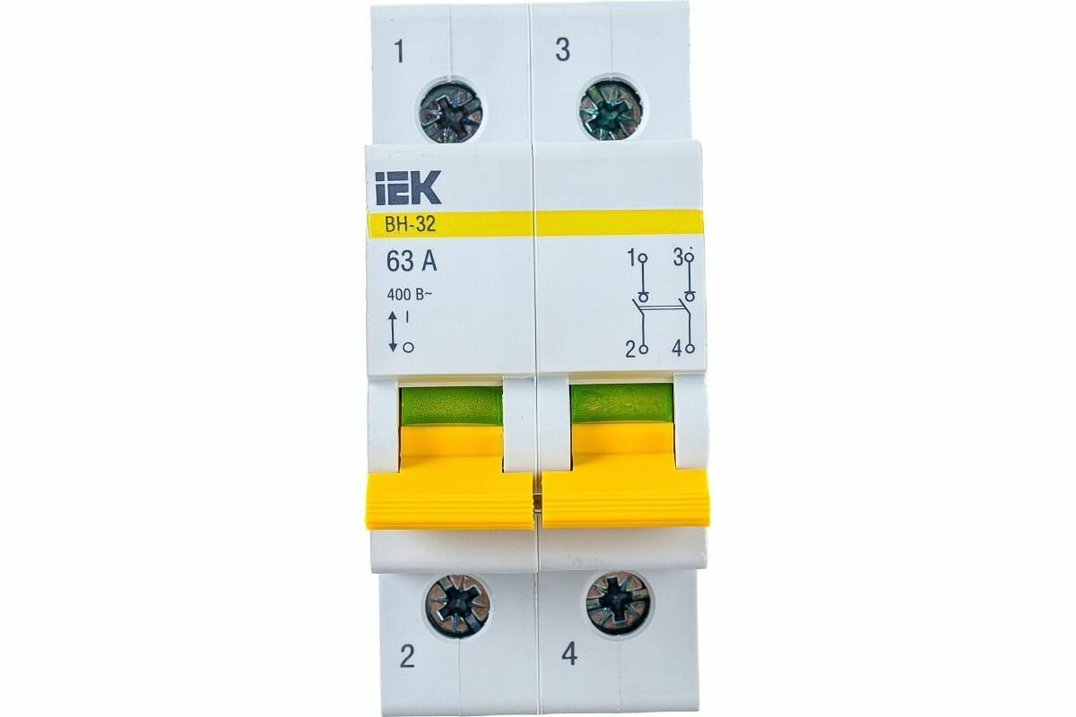 Выключатель нагрузки IEK ВН-32 63А/2П ИЭК MNV10-2-063