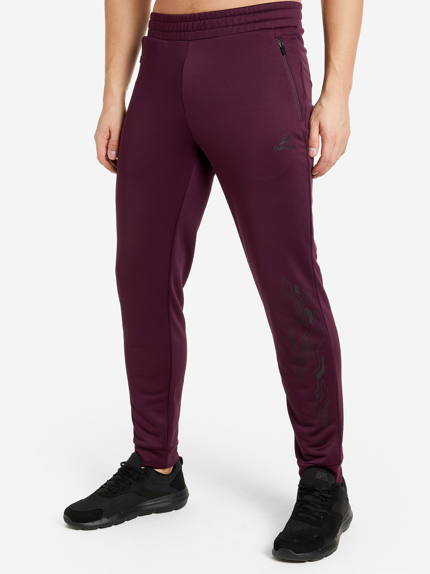Брюки спортивные Demix M D Training Dimension Knit Pants, размер 44, сливовый