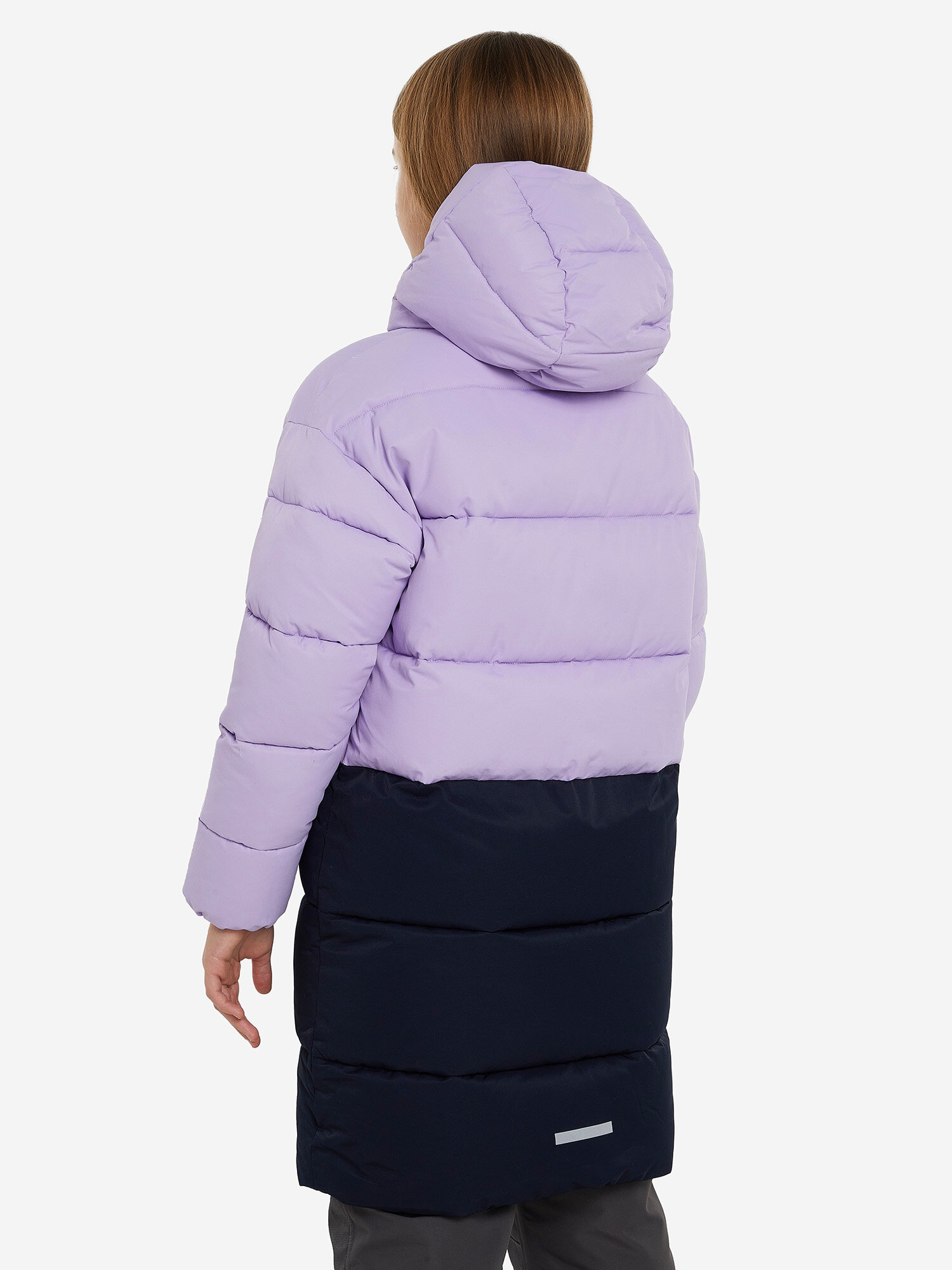Пуховик Fila Sport Style Girl's Faux Down Coat, размер 140-146, фиолетовый, черный — фото 1