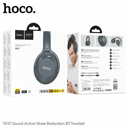 Беспроводные наушники HOCO W37 полноразмерные синий 2460₽