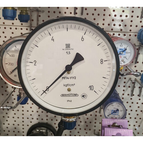 МП4-УУ2 - 10 кгс/см2 (1 МПа, 10 бар) IP42 М20х1,5 манометр технический, поверка от 06.2023 до 06.2025г.
