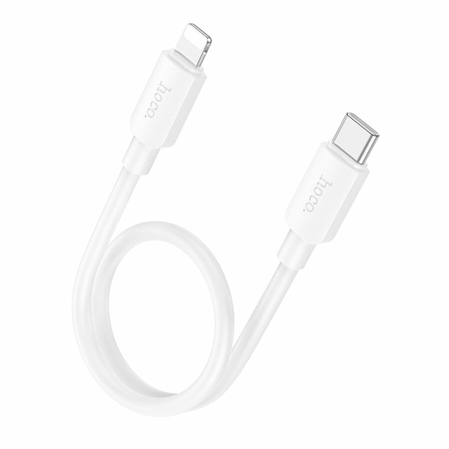 Кабель Hoco X96 Hyper PD charging data cable Type-C to Lightning (L 0.25M), белый — фото 1