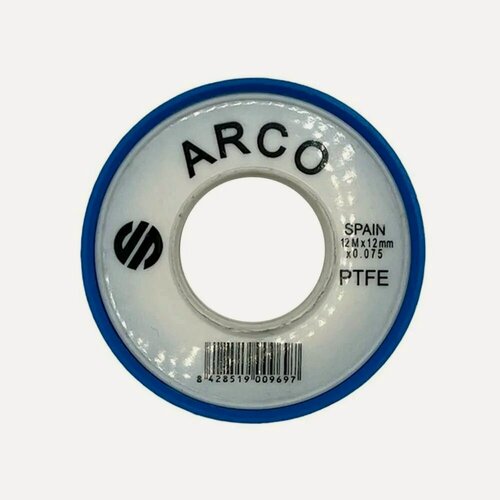 Изображение товара Лента ФУМ ARCO 12х0,075 тефлоновая, 12 метров, белый (05301)