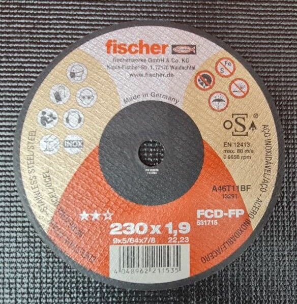 фото Отрезной диск fischer FCD-FP 230х1,9х22,23