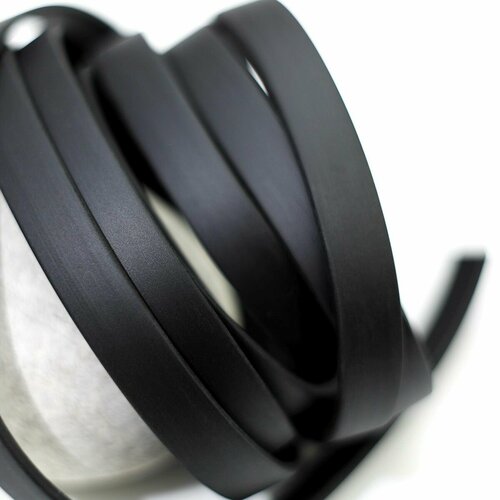 Резиновый каучуковый шнур, намотка 2 метра, плоский, без отверстия, черный, 10x2 мм