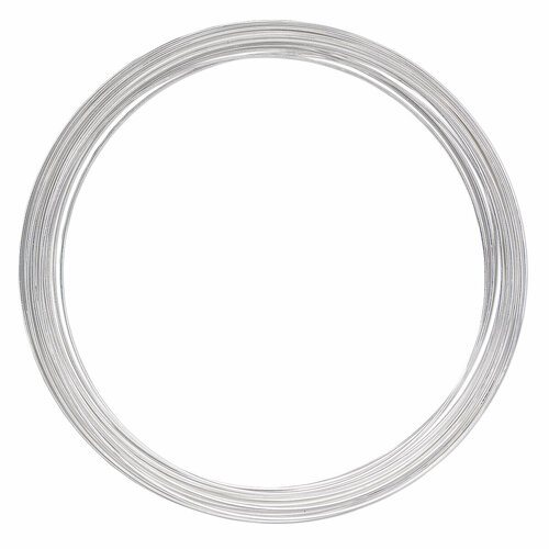 Проволока с памятью, 92х0.7мм, для колье, стального цвета, 1 виток