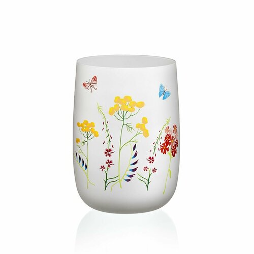 Ваза 180 мл белая декор HERBAL 1 шт 4017₽