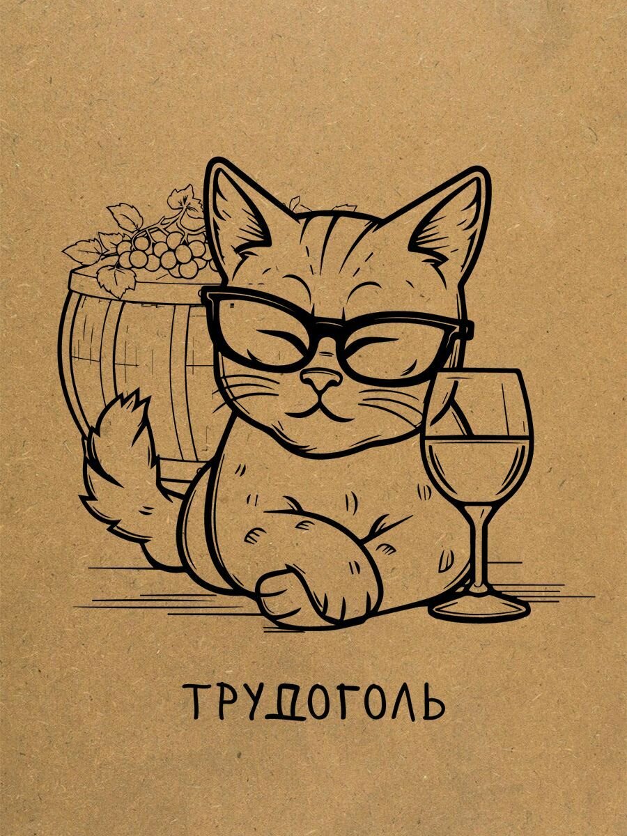 Коты в офисе - Набор крафт-постеров приколов А3 (3 шт) — фото 1
