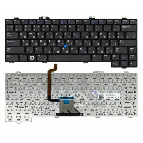 Клавиатура для ноутбука Dell Latitude XT, XT2 Series. Плоский Enter. Черная, без рамки. PN: NSK-DA20R