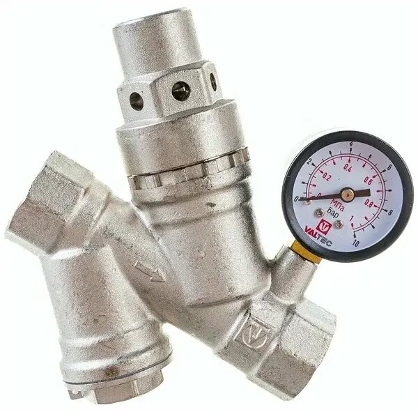 Редуктор давления с фильтром мех. очистки и манометром VALTEC 3/4