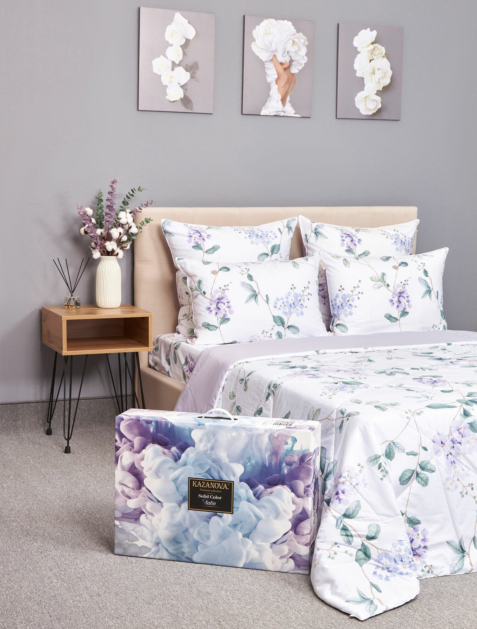 фото K-7E-2181 к-т Семейное Постельное белье с Одеялом Egypt Cotton KAZANOV.A.