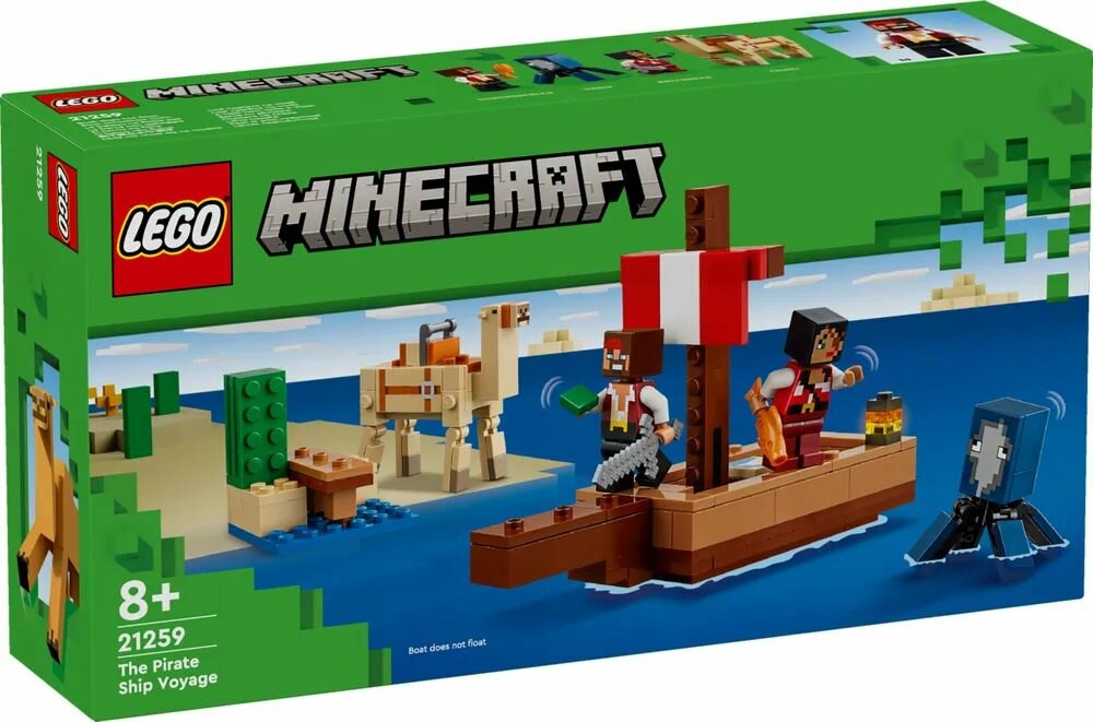 Конструктор LEGO Minecraft - Круиз на пиратском корабле - Лего Майнкрафт 21259