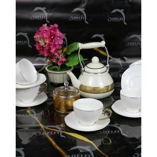 Чайный сервиз из костяного фарфора на 6 персон 250 мл